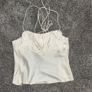 Boutique White Silk top